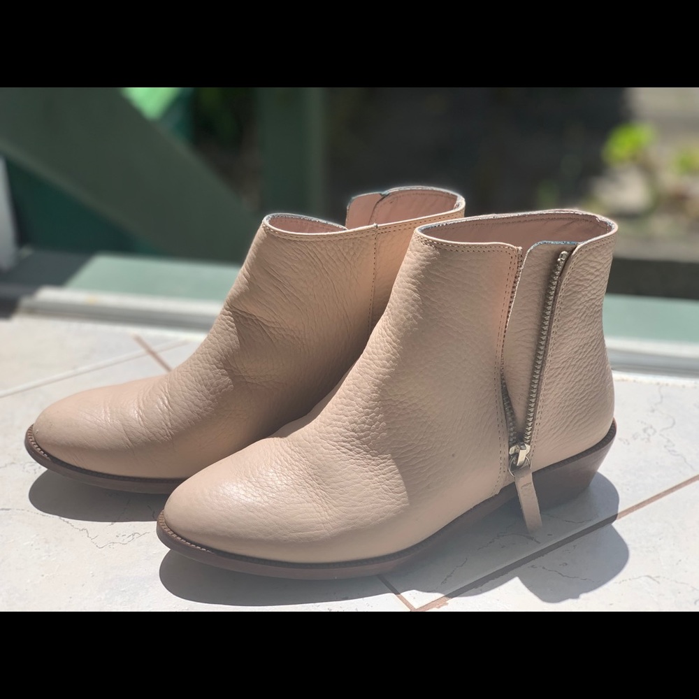 J.Crew pink/blush leather boots size 6.5